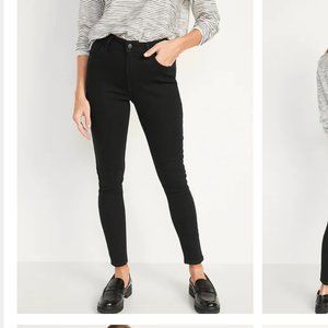 High-Waisted Wow Black-Wash Super-Skinny Ankle Jeans petite!
